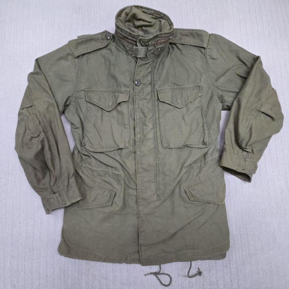 Vintage Alpha Industries Coat Mens Small Green M-65 Field Army Jacket 70s